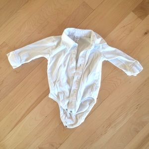 Nordstrom Baby Dress Shirt Onesie, 3 months
